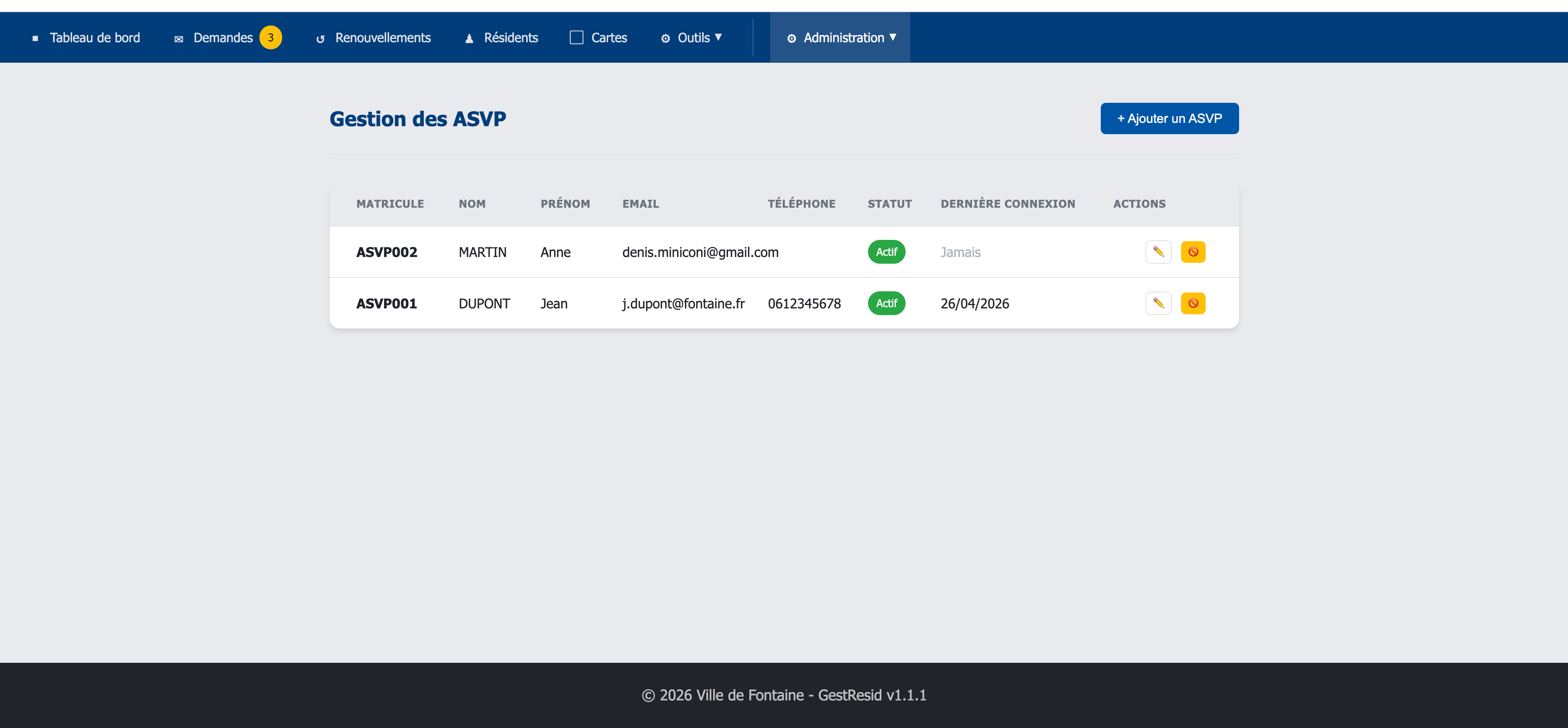 GestResid — Gestion ASVP